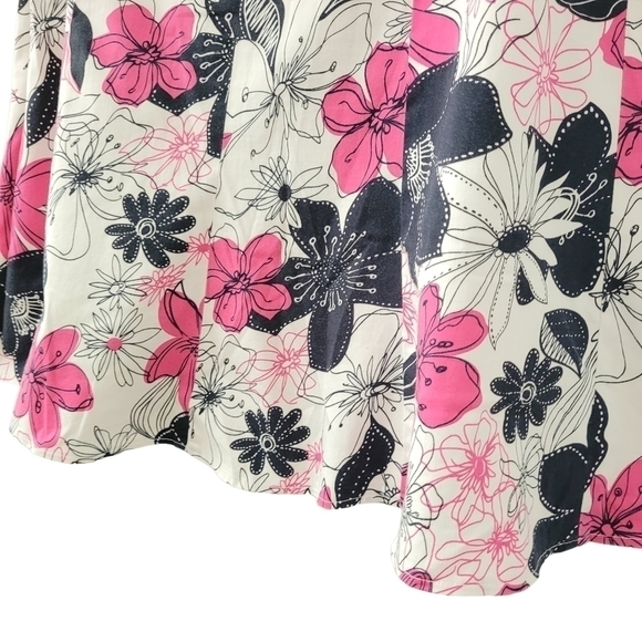Floral Fit N Flare Midi Skirt Size 10 Vintage - Picture 6 of 10